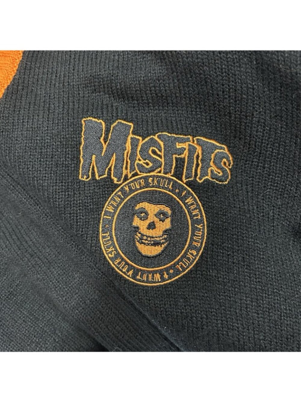 Misfits Fiend Skull Cardigan Women’s M Black-Orange Embroidered Fiend Skulls - Picture 10 of 15